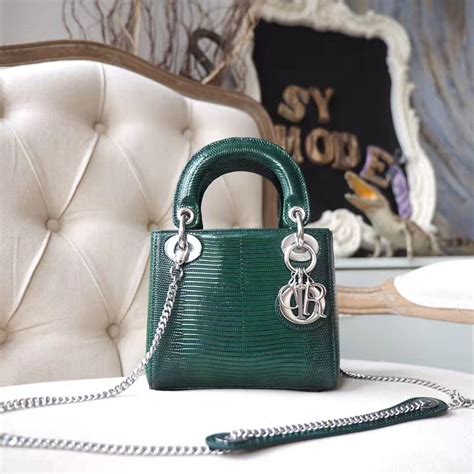 dior lady bag green